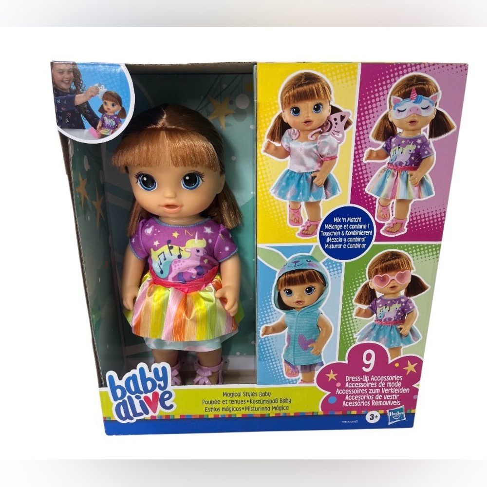 New Baby Alive Magical Styles 12 Inch Doll by Hasbro